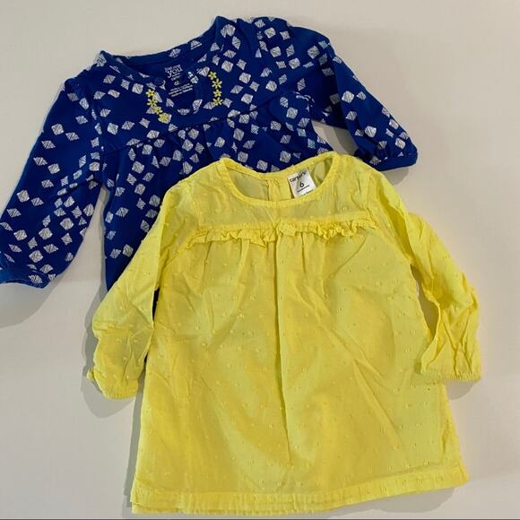 Carter’s Girls Shirts 2pc long sleeve Never Worn 6 months colorful NEW - Picture 4 of 4